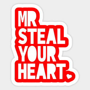 Mr. Steal Your Heart Valentines Day Sticker